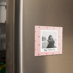 Gelukkig Valentijnsdag Roze en rood hart Cadea Magneet