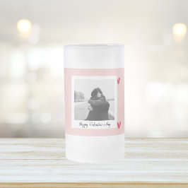 Gelukkig Valentijnsdag | Roze en rood hart | Cadea Matglas Bierpul