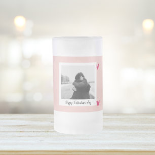 Gelukkig Valentijnsdag   Roze en rood hart   Cadea Matglas Bierpul