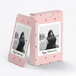 Gelukkig Valentijnsdag | Roze en rood hart | Cadea Pokerkaarten