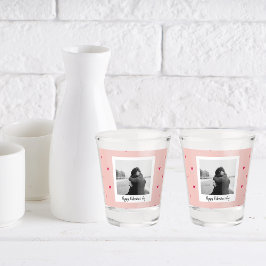 Gelukkig Valentijnsdag | Roze en rood hart | Cadea Shot Glas