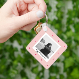 Gelukkig Valentijnsdag   Roze en rood hart   Cadea Sleutelhanger