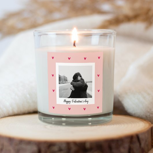 Gelukkig Valentijnsdag | Roze en rood hart | Cadea Vierkante Sticker