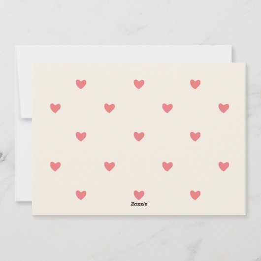 Gelukkig Valentijnsdag Roze Foto Collage Familieka Feestdagenkaart (Achterkant)