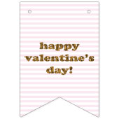 Gelukkig Valentijnsdag | Roze strips en tijgerafdr Vlaggetjes (Tweede vlag)