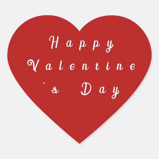 Gelukkig Valentijnsdag, schattig liefdesgezegde Hart Sticker (Voorkant)