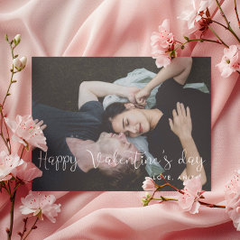 Gelukkig Valentijnsdag schattige fotokaart Feestdagenkaart
