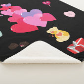 Gelukkig Valentijnsdag Sherpa Fleece Blanket. Sherpa Deken (3/4)