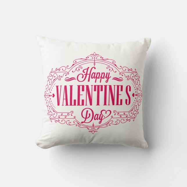 Gelukkig Valentijnsdag Sierkussen (Voorkant)