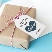Gelukkig Valentijnsdag simpele hartliefde Gift Lab Cadeaulabel