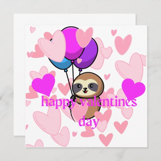 gelukkig - valentijnsdag - sloopkaart bedankkaart (Voorkant / Achterkant)