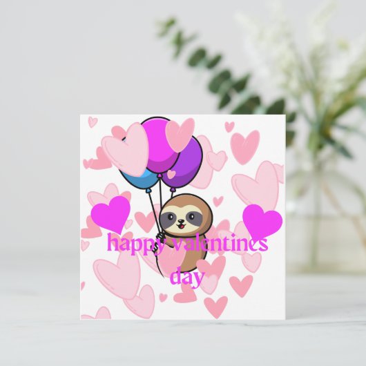 gelukkig - valentijnsdag - sloopkaart bedankkaart (Staand voorkant)