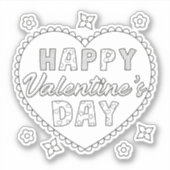 Gelukkig Valentijnsdag Sticker (Voorkant)