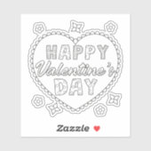 Gelukkig Valentijnsdag Sticker (Vel)