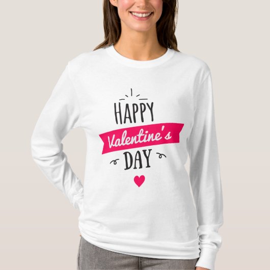 Gelukkig Valentijnsdag T-shirt (Voorkant)