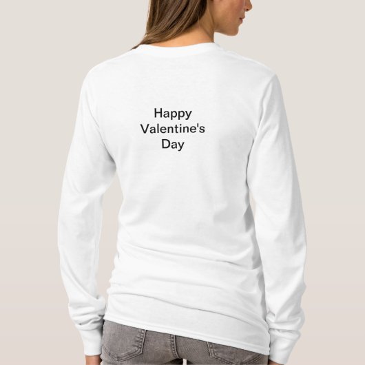 gelukkig - valentijnsdag t-shirt (Achterkant)