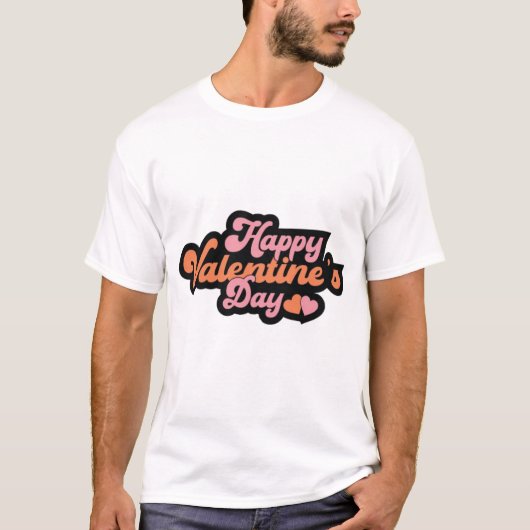 Gelukkig Valentijnsdag T-shirt (Voorkant)
