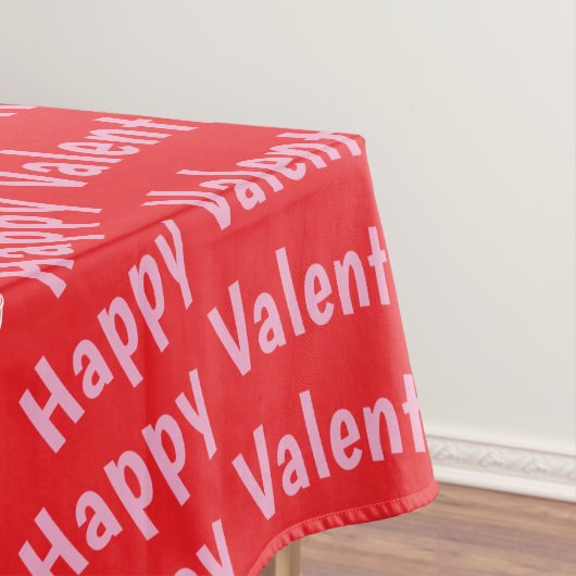 Gelukkig Valentijnsdag Tafelkleed Rood (Voorbeeld)