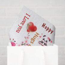 Gelukkig Valentijnsdag Tissue Paper Koppel Hartjes