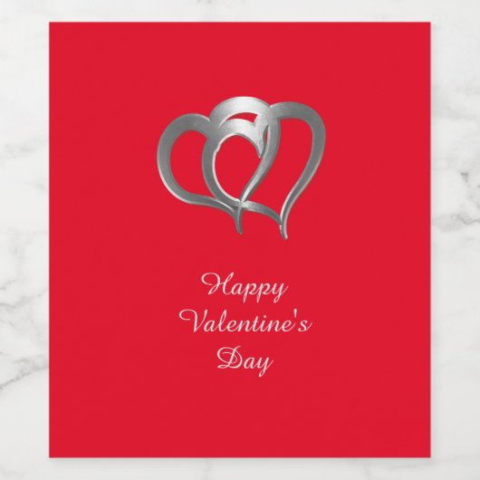 Gelukkig Valentijnsdag verbonden Chrome Hearts Wijn Etiket (Enkel label)