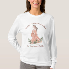 Gelukkig Valentijnsdag voor de aanstaande moeder T T-shirt