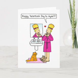 Gelukkig Valentijnsdag voor mezelf. Feestdagen Kaart