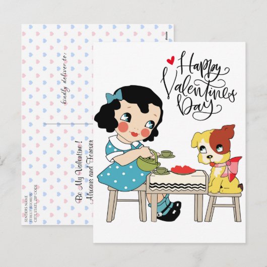 Gelukkig Valentijnsdag | Vroeg mijn favoriete gesc Feestdagenkaart (Voorkant / Achterkant)