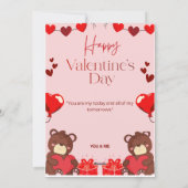 Gelukkig Valentijnsdag Wenskaart Feestdagenkaart (Achterkant)