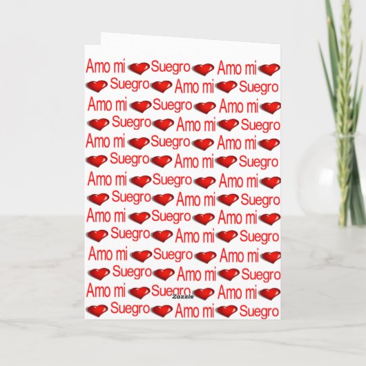 Gelukkig Valentijnsdag Wenskaart Suegro Hart Feestdagen Kaart (Achterkant)