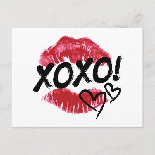 Gelukkig Valentijnsdag | XOXOXO Briefkaart (Voorkant)