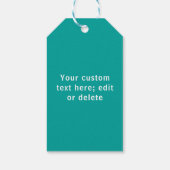 Gelukkig Valentijnsdag zee groene simpele hartenli Cadeaulabel (Achterkant)