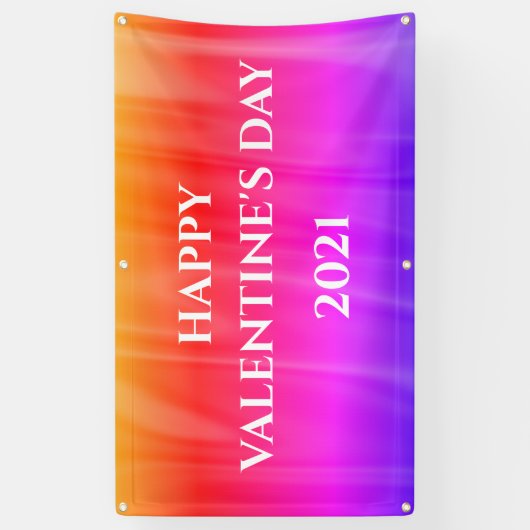 Gelukkig Valentijnsdag ziet er helder kleurrijk ui Spandoek (Verticaal)