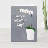 Gelukkig Valentijnsdag zijn de orchidee bloemen le Notitiekaartje (Voorkant)