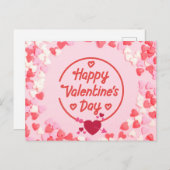 Gelukkig Valentijnsdag zo veel harten Feestdagenkaart (Voorkant / Achterkant)