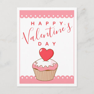 Gelukkig Valentijnsdag   Zoete Valentijn Cupcake Briefkaart