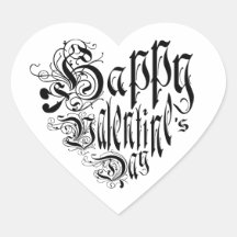 Gelukkig Valentijnsdag zwarte witte whimsical