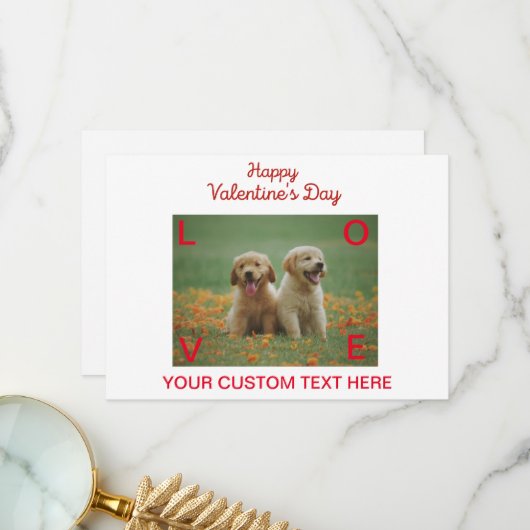 Gelukkig Valentijnsdagkaart voor mijn zigeuner Bedankkaart (Voorkant / Achterkant in situ)