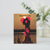 Gelukkig valentijnsdagpaar feestdagenkaart (Staand voorkant)