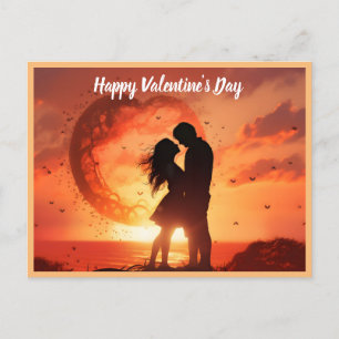 Gelukkig valentijnsdagpaar feestdagenkaart