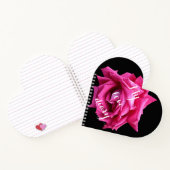 Gelukkig Valentijnsgeschenk mooie hete roze roos b Notitieboek (Binnen)