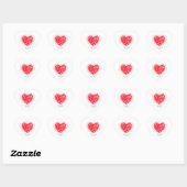 Gelukkig Valentijnshart Aangepaste Naam & Datum Hart Sticker (Vel)
