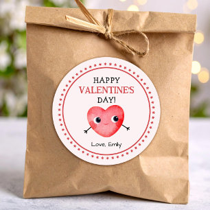 Gelukkig Valentijnshart Ronde Sticker