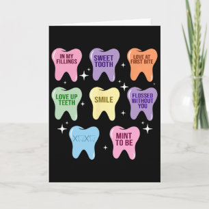 Gelukkig Valentijnshart Tanden Tandarts Mondhygiën Kaart