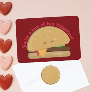 Gelukkig Valentijnskaart voor Kinderen met Cheeseb Bedankkaart