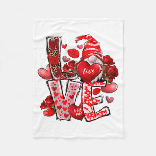 Gelukkig Valentijnskabouter Hart Valentijnsdag Kop Fleece Deken