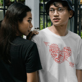 Gelukkig valentijnsrood hart t-shirt