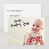 Gelukkig van de Valentijn, Baby! Fotoxoxo, aangepa Briefkaart (Voorkant / Achterkant)