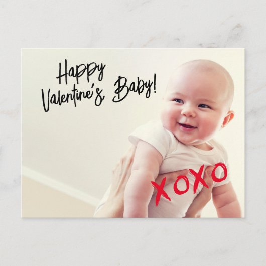 Gelukkig van de Valentijn, Baby! Fotoxoxo, aangepa Briefkaart (Voorkant)