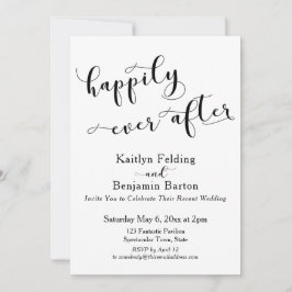 Gelukkig van harte Script Zwart & Witte Ontvangst Kaart