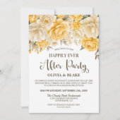 Gelukkig van nu af aan aan Gele Bloemen Ontvangst Kaart (Voorkant)